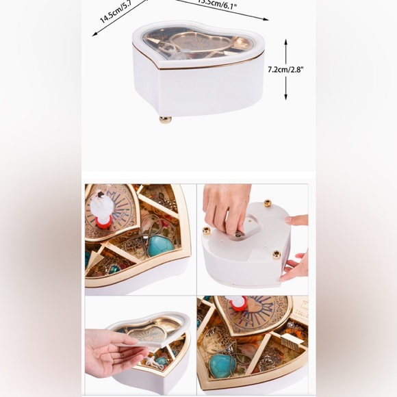 🎄5/$30 NWT Sealed! Forever Love 🎵 Music Box Creative Life white - Picture 6 of 13